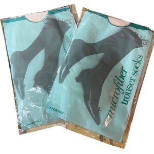 Bundle of 2 Silkies Microfiber Trouser Socks Cream Sz REG